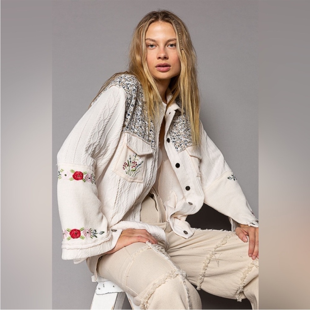 POL Cream Embroidered Jacket - Picture 3 of 4